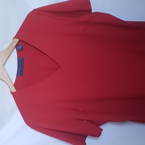 Karen Scott II red stretch blouse